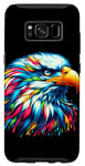 Galaxy S8 Cool Bald Eagle Spirit Animal Illustration Tie Dye Art Case