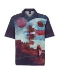 Outer Limits S/S Button Down M Galaxy Print (S)