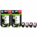 2x HP 62 Black & Colour Ink Cartridges For OfficeJet 200 Mobile Printer