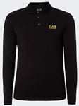 EA7 Emporio Armani Men's Train Core ID Long Sleeved Polo Shirt in Black