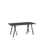 HAY - Loop Stand Table - Black - 160 x 77,5 cm - Ruokapöytä - Leif Jørgensen - Musta - Metalli/Puu