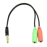AKORD PC Headset to Smartphone Adapter Dual 3.5 mm Male to Female Splitter Cable