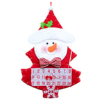 24 Day Xmas Countdown Decorations Santa Claus Calendar Design Snowman