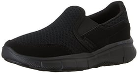 Skechers Garçon Equalizer-Persistent Loafers-Shoes, Noir, 27 EU