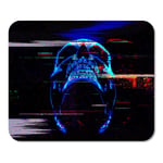 Mousepad Computer Notepad Office Digital Glitch Art Neon Skull Illustration Home School Game Player Computer Worker Inch