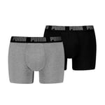 Puma Kalsonger 2P Men Everyday Basic Boxer Svart/Grå bomull X-Large Herr
