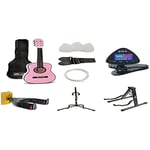 Music Alley MA-51 Classical Acoustic Guitar + Guitar Tuner Clip + Aframe Guitar Stand + Universal vertical Guitar Stand + Universal Guitar Hanger + TwinPack Guitar Hanger