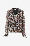 JDY - Blus jdySina L/S String Top Wvn - Blå