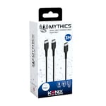 Konix Mythics 3M Type A to C Magnetic Charging Cable for DualSense PS5 Controller - High Speed Charging - Black