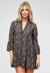 Urban Classics Mönstrad lång tunika (black,XS)