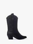 Moda in Pelle Heston Leather Cowboy Boots, Black