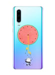 Suhctup Compatible for Huawei P10 Plus Case with Ultra Thin Slim Fit Crystal Clear Soft TPU Bumper Cute Pattern Back Transparent Flexible Silicone Shock-Absorbing Phone Case Cover