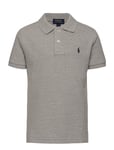 The Iconic Mesh Polo Shirt Tops T-shirts Polo Shirts Short-sleeved Polo Shirts Grey Ralph Lauren Kids