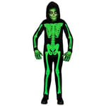 WIDMANN MILANO PARTY FASHION - Costume enfant squelette, combinaison avec capuche, homme os, Day of the Dead, Halloween