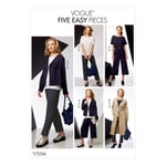 Vogue Women's Drop Shoulder Jacket Top and Pull-On Trouser Outfit Sewing Pattern, 9246