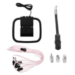 Fm-antenn för inomhusstereo, universell 75 ohm/300 ohm Fm Am-radioantennkit med antenn