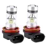 2x H8 H9 H11 6000K Super White 100W LED-strålkastarlampor Kit Dimljus Bilkörningsljus