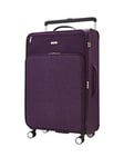 Rock Luggage Rocklite Dlx 8 Wheel Soft Unique Lightweight Large Suitcase - Purple