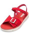 Camper Women's Oruga K200631 Flat Sandals, Red, 7 UK
