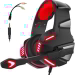 Gaming-headset för Xbox One, PS4, PC, Over-Ear-Gaming