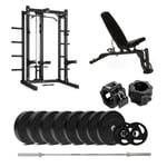 Abilica - HR 500 Half Rack Bumper bänk och Latsdrag - 150 kg