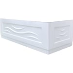 Ondee - Tablier de baignoire fany rectangulaire - Motif vague 170x70cm - abs - Blanc - Blanc