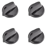 WHIRLPOOL Genuine Oven Cooker Hob Gas Control Knob Switch Black Knobs x 4