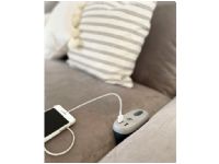 brennenstuhl estilo sofa - Effektband - Växelström 220-250 V - 575 Watt - ingång: Eurokontakt - utgångskontakter: 3 (ström, 2 x USB) - 3 m sladd - svart, antracit