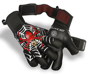GK Saver Football Goalkeeper Gloves Spider Trap Professional Quality Finger Save Goalie Gloves (NO Fingersave NO Personalization, Size 9)