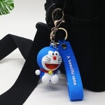 Kawaii tecknad söt nyckelkedja hänge accessoarer utsökt min melodi cinnamoroll mjuk gummi nyckelkedja väska biltillbehör Doraemon