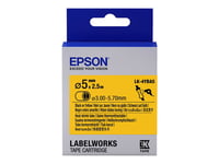 Epson Labelworks Lk-4Yba5 - Svart På Gult - Rulle (0,3 Cm X 2,5 M) 1 Rulle (Rullar) Rör - För Labelworks Lw-1000, 300, 400, 600, 700, 900, K400, Z5000, Z5010, Z700, Z710, Z900