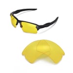 Walleva Yellow Replacement Lenses for Oakley Flak 2.0 XL Sunglasses