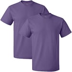 Fruit of the Loom Men's Crew T-Shirt (2 Pack), Purple, S (Pack of 2)
