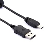 Câble USB pour appareil photo numérique Casio EX-S600 / EX-S770 / EX-S880 / EX-Z60 Noir