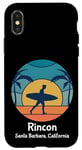 Coque pour iPhone X/XS Rincon Santa Barbara California Surf Vintage Surfer Beach