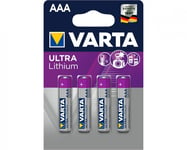 Batteri Varta Ultra Lithium AAA LR03, 4-pack