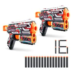 X-Shot Skins Flux Reckoning 2 Pack (16 Darts), Foam Dart Blaster, Toy Gun, Air Pocket Technology Foam Darts