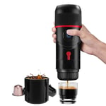 Personal Coffee Maker, Electric Self Heating Portable Espresso Machine with Coffee Capsule, USB/Cigarette Lighter Powered Mini Espresso Maker for Home, Office, Car, Travel, Camping, etc
