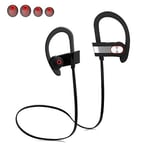 Bluetooth Earphones, ZEPST Wireless Headphones Bluetooth 4.0 Stereo Noise Cancelling Sweatproof Sports Earphones with Mic, for Running, Cycling, Gym, Travelling and More (Silver)