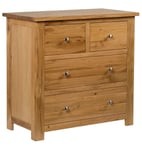 Small Oak Chest of Drawers | Solid Wood Low Childrens/Kids Bedroom Furniture