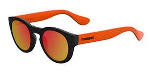 Havaianas Unisex's TRANCOSO/M UZ QTB Sunglasses, Black Orange/Grey, 49