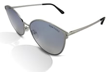 Tom Ford Women's Sunglasses  FT0654 Zeila 18C Silver/Silver Mirror