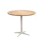 Cane-Line - Cafebordsunderrede - Drop - Sand/bordsskiva dia. 80 cm -  Drop, Go - Teak - Småbord & Sidobord utomhus - Träfärgad,Grå