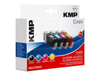 KMP MULTIPACK C90V - Pack de 4 - noir, jaune, cyan, magenta - cartouche d'encre (équivalent à : Canon CLI-551BK XL, Canon CLI-551M XL, Canon CLI-551Y XL, Canon CLI-551C XL ) - pour Canon PIXMA...