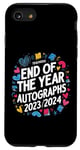 Coque pour iPhone SE (2020) / 7 / 8 Autographes de fin d'année 2023/2024 Dernier jour d'école