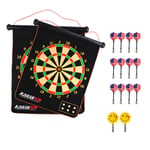 LHQ-HQ Magnetic Dart Board, 15 Inches, Safety Darts, 12 Darts,game Party Set Gift, Competition Leisure Training, Toy Games