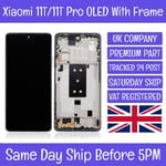 Xiaomi 11T/11T Pro Replacement OLED LCD Display Screen Touch Digitizer W/ Frame