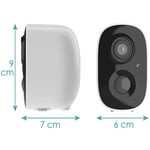Vicohome - Caméra Wi-Fi intérieure/extérieure sans fil avec détection irp Batterie
