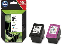 HP 62 Black & Colour Ink Cartridge Combo Pack For ENVY 5640 5740 7640 e-AiO blak