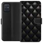 Samsung Galaxy A71 Svart Plånboksfodral Lyxiga rutor